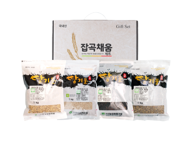 [고산농협] 땅기운 친환경 명절선물 잡곡세트  2호 (자색보리쌀,발아현미,발아찰흑미,흑보리쌀) [각1kg / 총 4kg]
